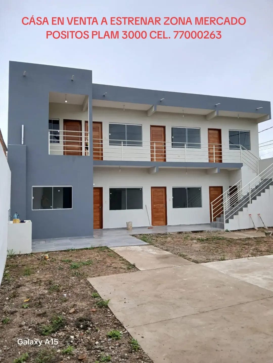 CASA NUEVA EN VENTA DE 8 DORMITORIOS ZONA MERCADO POSITOS PLAM 3000 B.GUAPURU 1 CEL 77000263