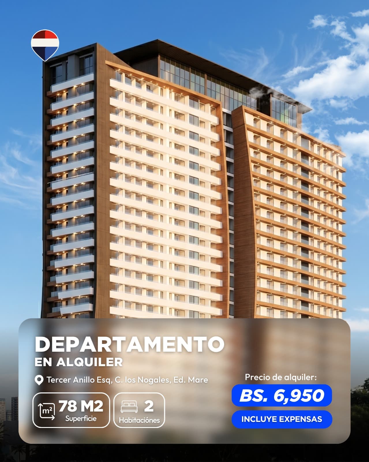 DEPARTAMENTO DE 2 DORMITORIOS EN ALQUILER - MARE EQUIPETROL